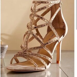 Antonio Melani Faina Caged Jeweled Dress Heels Sandals Size 6